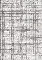 Aspen Distressed Crosshatch Rug | Light Grey