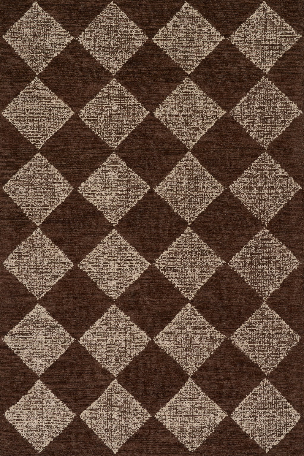 Tova Tufted Diamond Rug | Light Brown