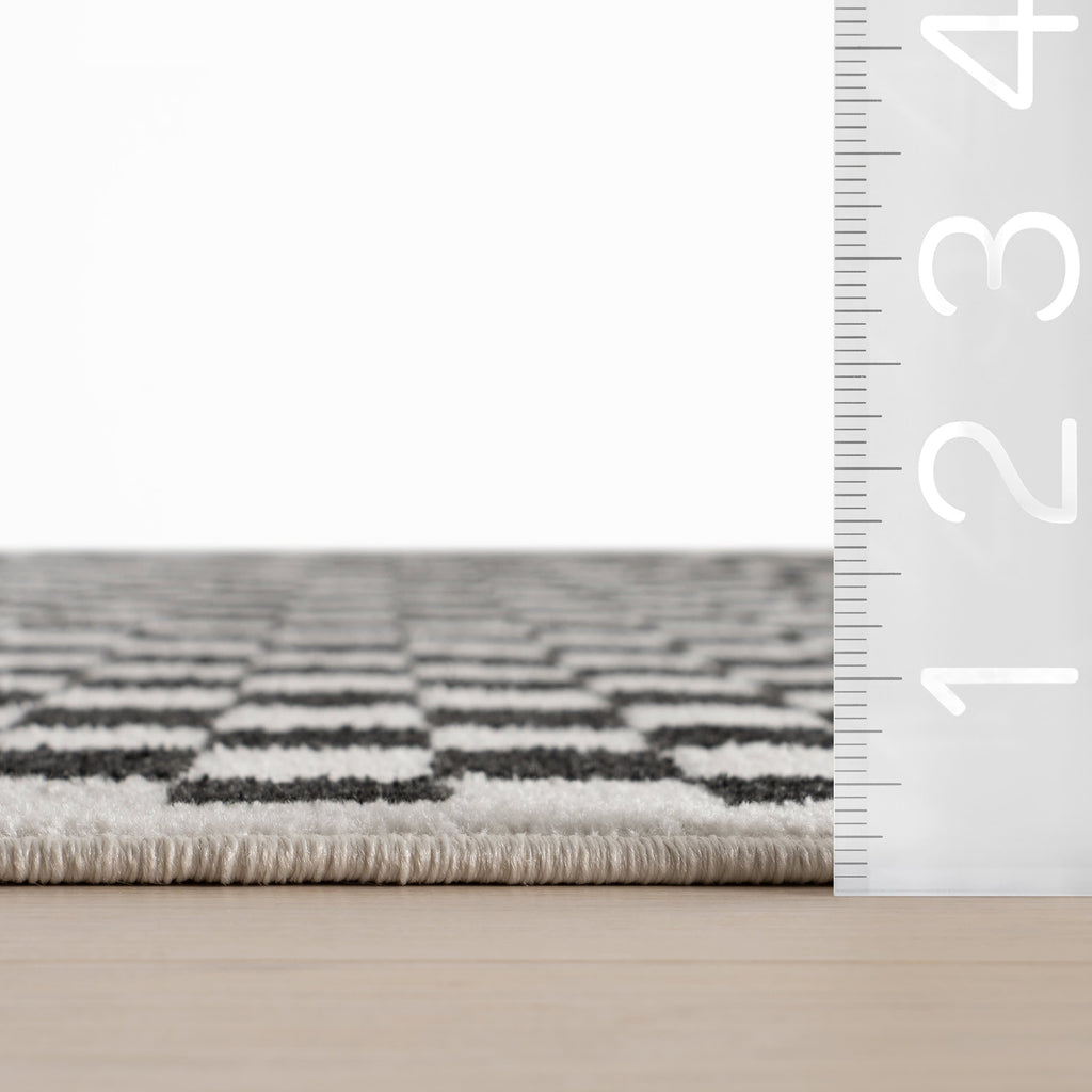 Kallie Washable Tiled Rug | Blue