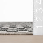 Kallie Washable Tiled Rug | Blue