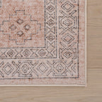 Kanna Oriental and Persian Washable Rug | Peach