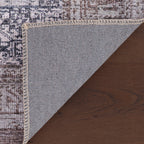 Delph Vintage & Distressed Washable Rug | Brown
