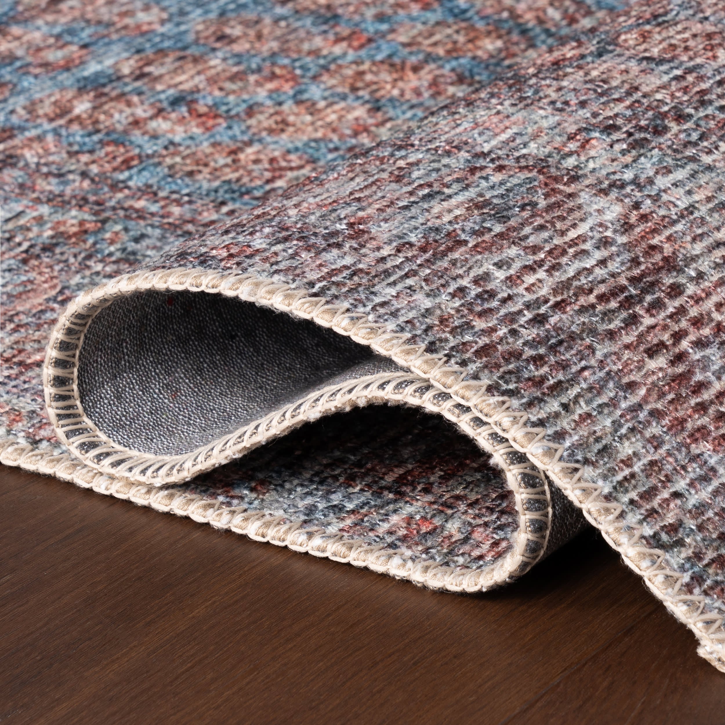 Ferelith Vintage & Distressed Washable Rug | Rust