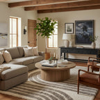 Charlee Textured Arcs Rug | Beige