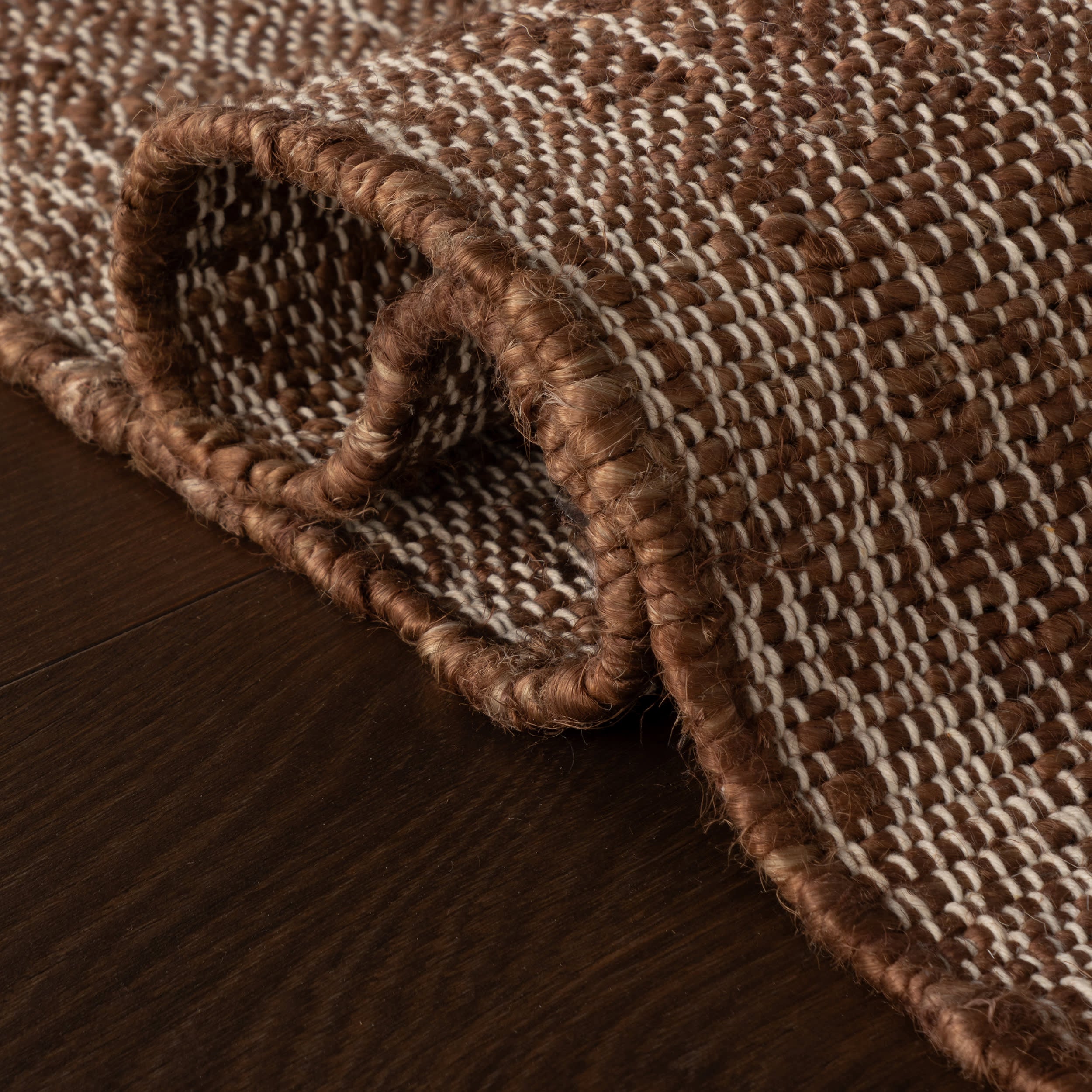 Tavira Modern Bordered Indoor Rug | Brown Secondary image