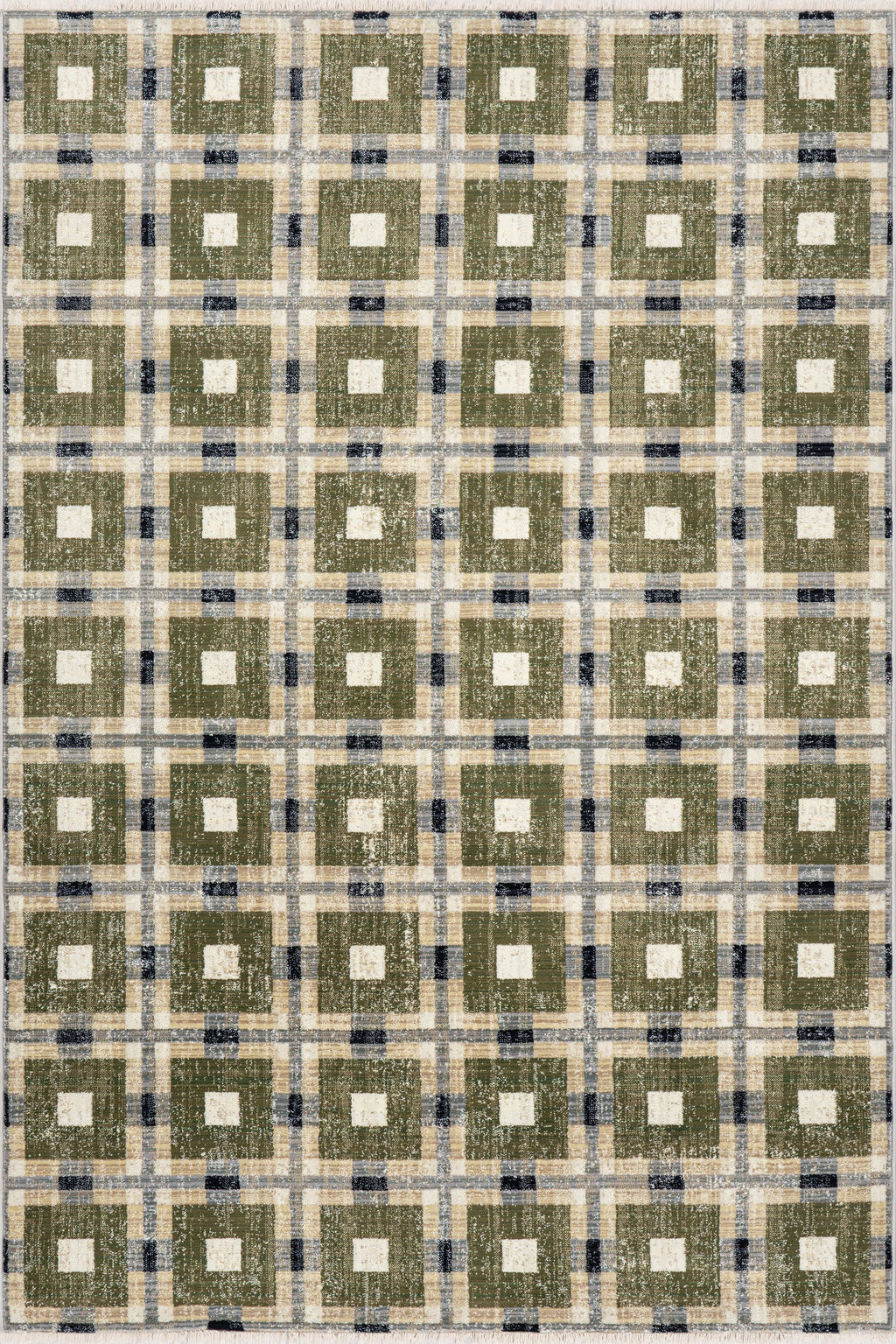 Sorelle Modern Plaid Rug | Green