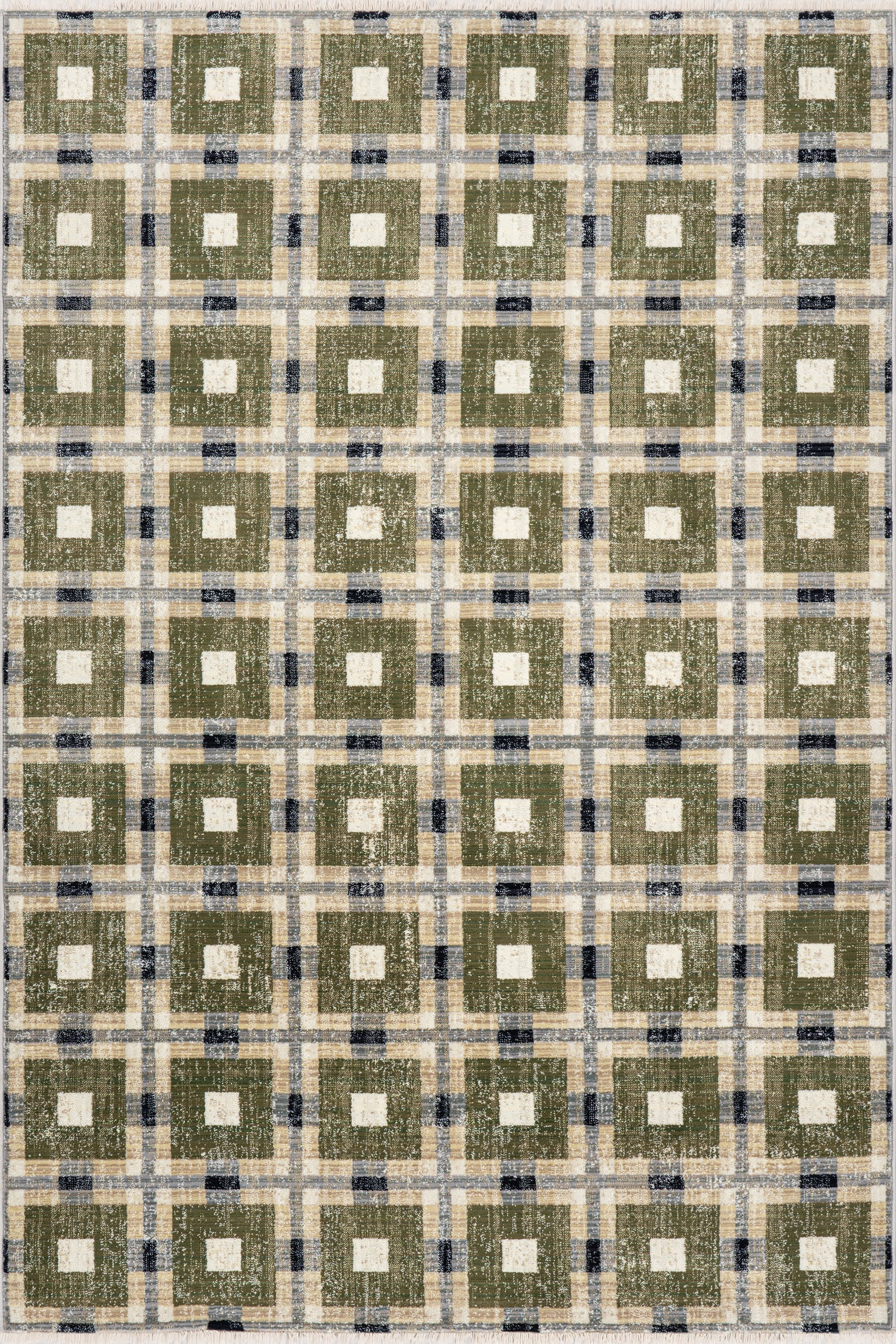 Sorelle Modern Plaid Rug | Green