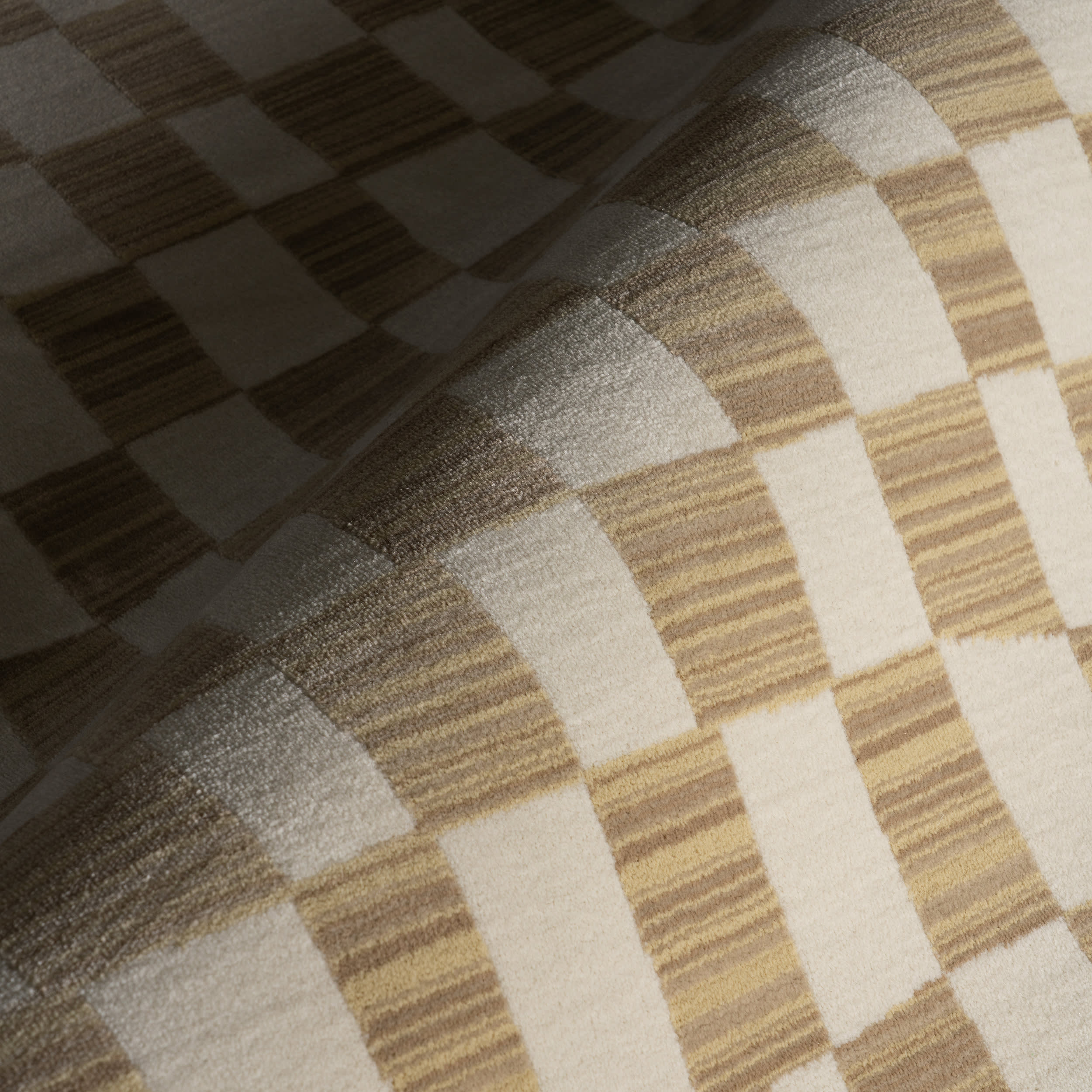 Rasali Checkered Box Rug | Beige
