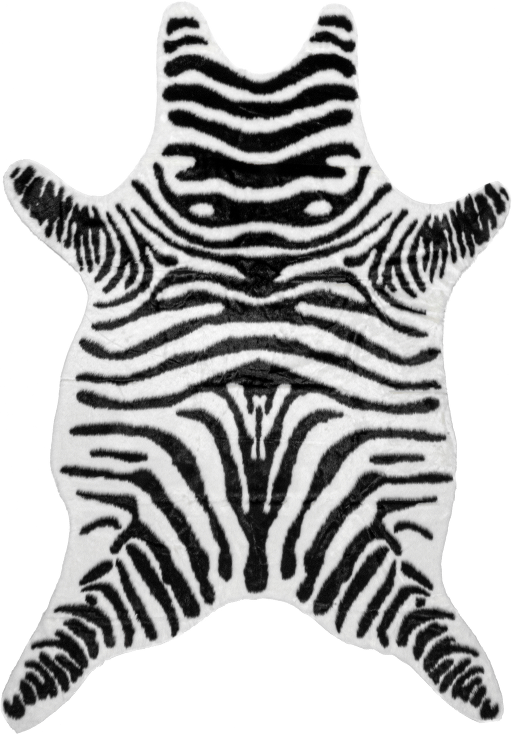 Clara Zebra Washable Rug | Black