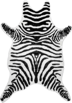 Clara Zebra Washable Rug | Black