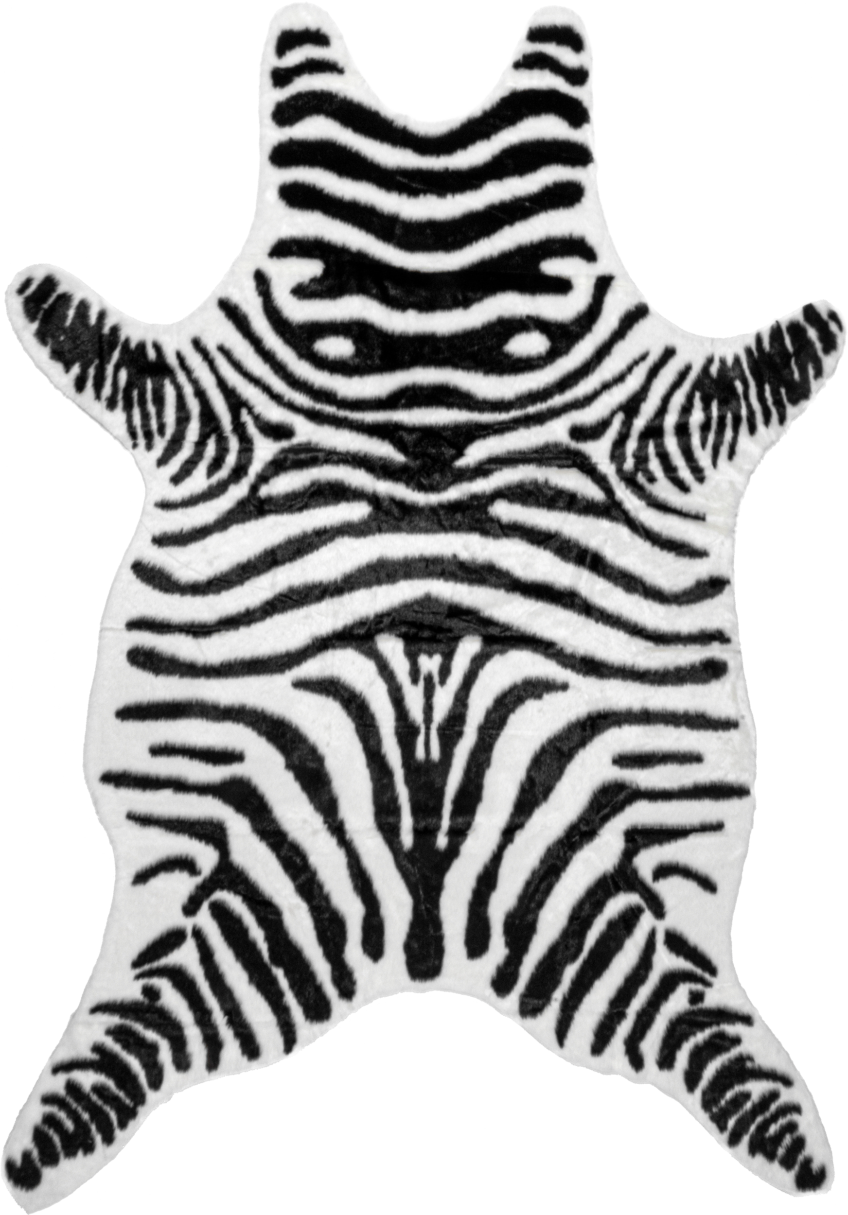 Clara Zebra Washable Rug | Black