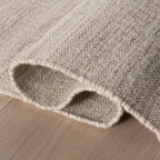 Shiloh Bohemian Striped Wool Rug | Beige
