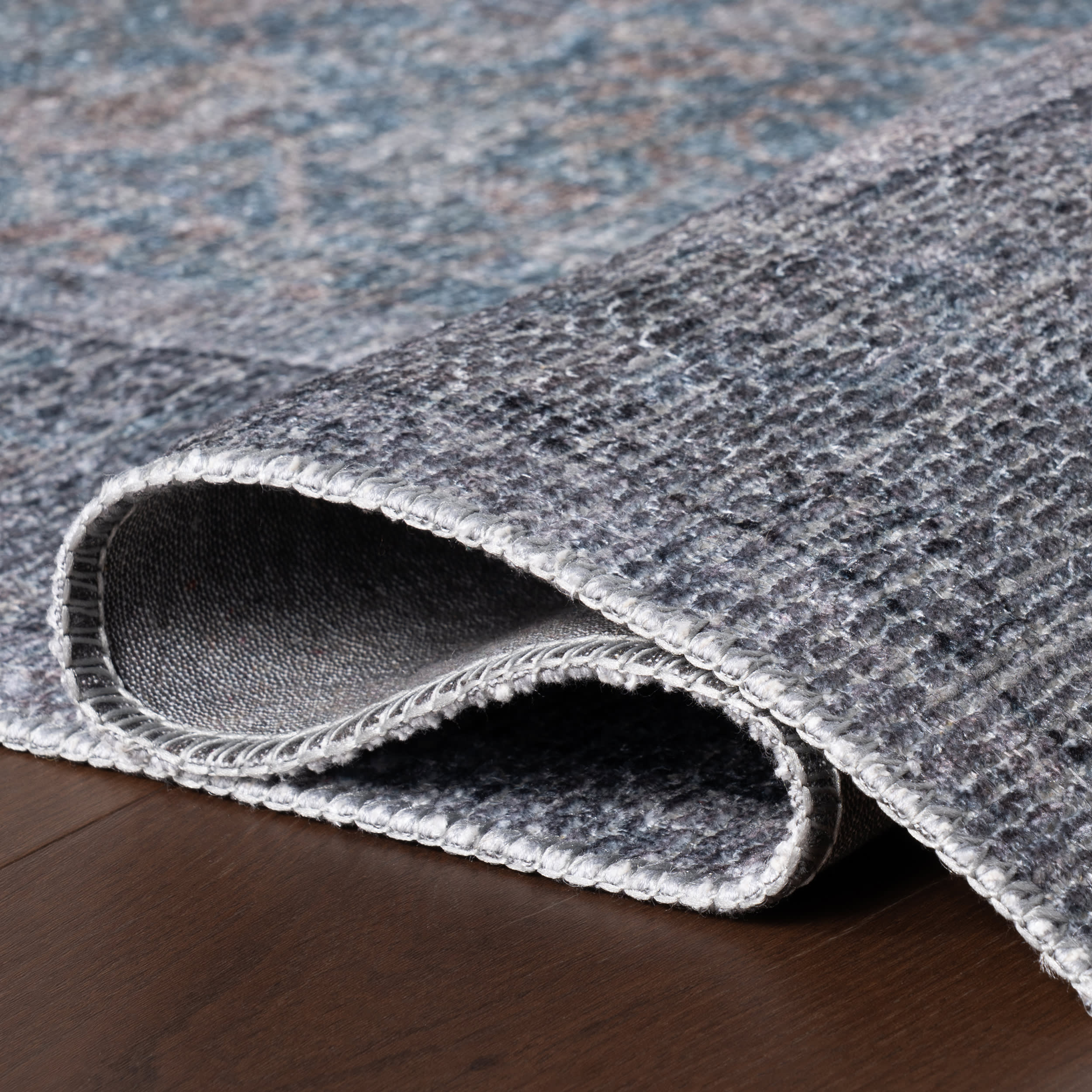 Odelia Vintage & Distressed Washable Rug | Blue