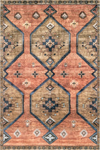 Katana Collage Washable Rug | Rust