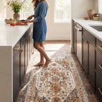 Fading Herati Medallion Rug | Beige