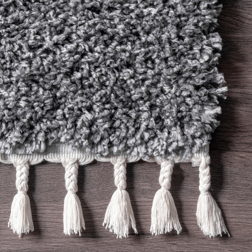 Solid Shag Rug | Dark Grey