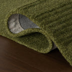 Cotina Modern Bordered Handmade Wool Rug | Green