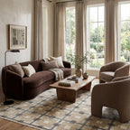 Sorelle Modern Plaid Rug | Beige