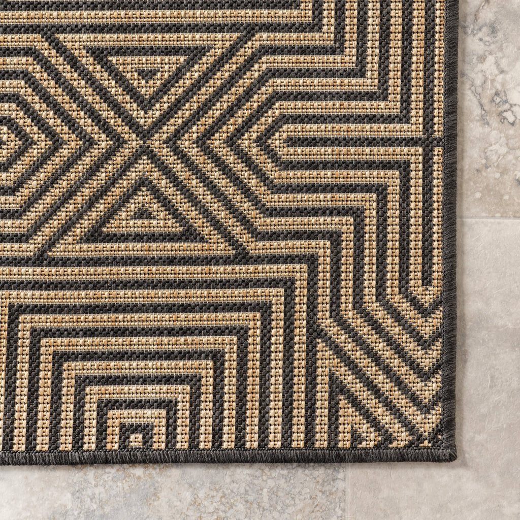 Greek Tiles Indoor/Outdoor Rug | Charcoal