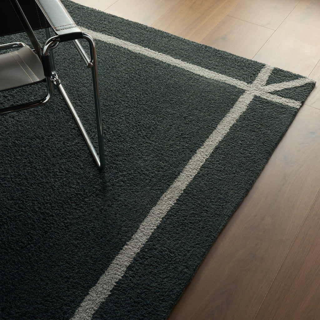 Sivra Bordered Rug | Blue