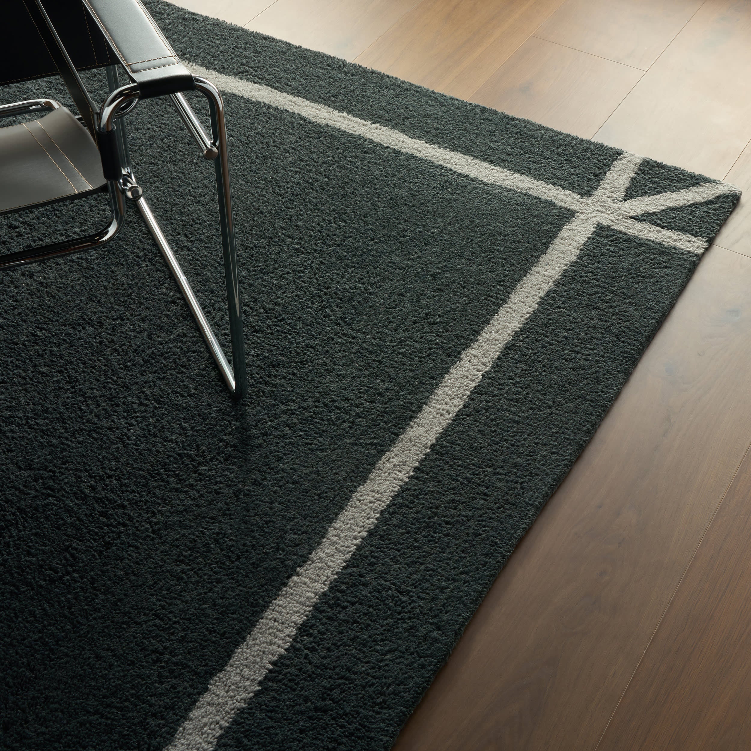 Sivra Bordered Rug | Blue