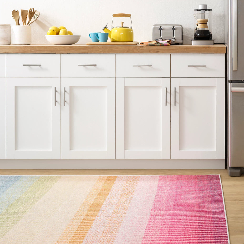 Watercolor Horizon Machine Washable Rug | Multi