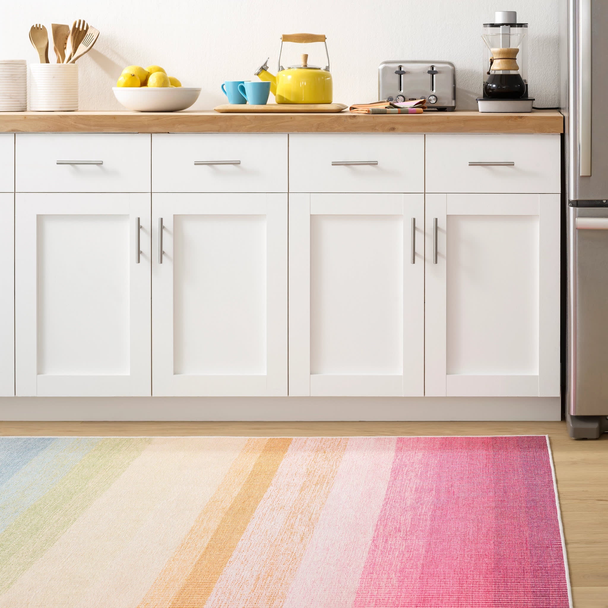 Watercolor Horizon Machine Washable Rug | Multi