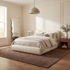 Afra Trellis Bohemian Hand Tufted Wool Rug | Brown