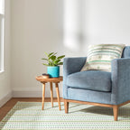 Long Slade Handwoven Cotton Rug | Teal