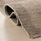 Nefe Bordered Washable Rug | Brown