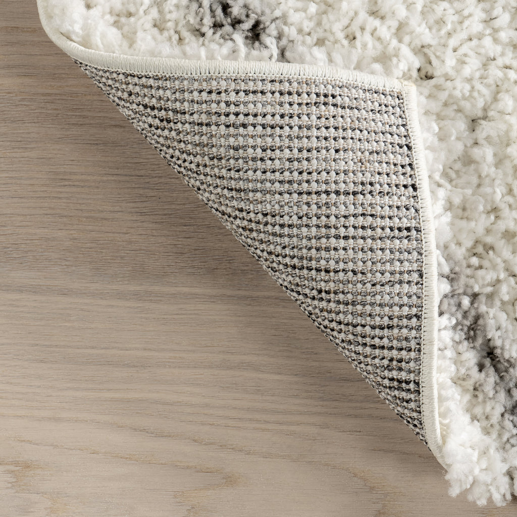 Easy Shag Lattice Rug | White