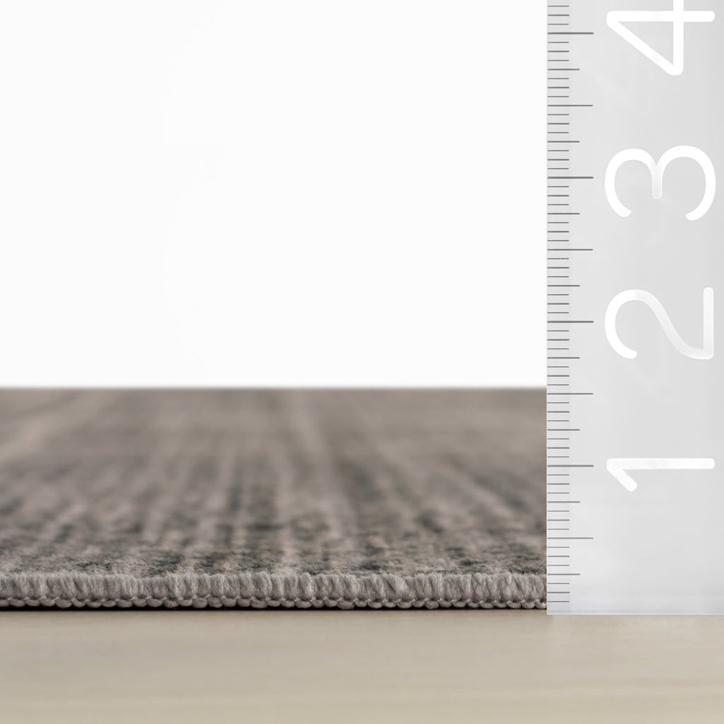 Noryn Abstract Washable Rug | Grey
