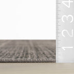 Noryn Abstract Washable Rug | Grey