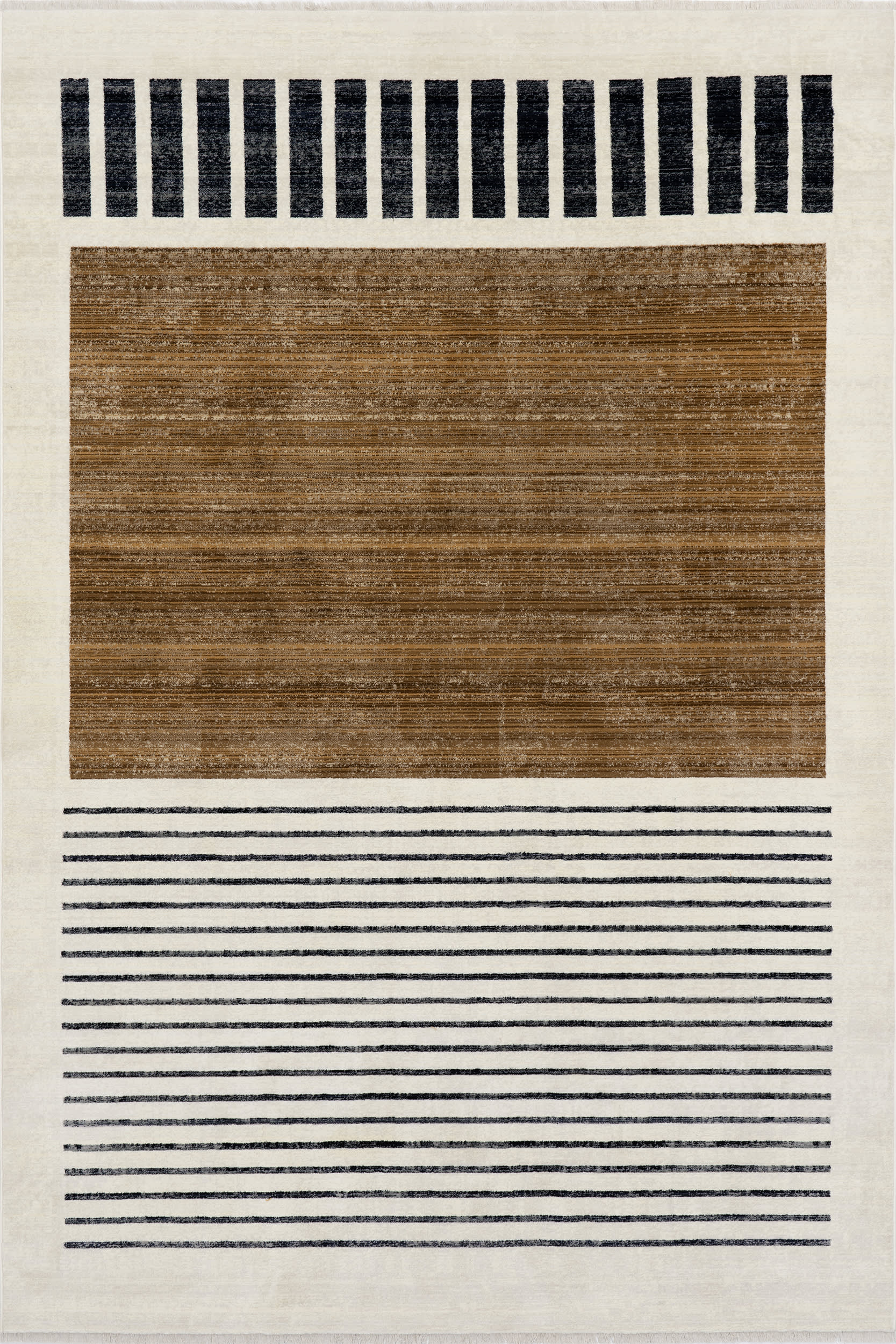 Anette Block Striped Rug | Beige Main image