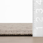 Zayna Traditional Bordered Washable Rug | Ivory