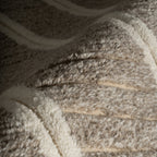 Elvine Modern Striped Wool Rug | Grey
