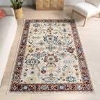 Anabelle Floral Medallion Washable Rug | Multicolor