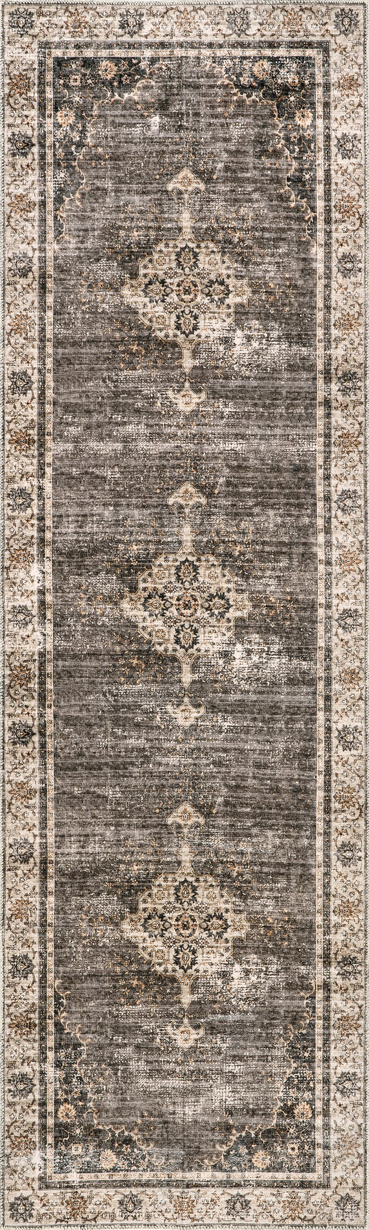 Rosewood Vintage Washable Rug | Brown Main image