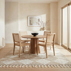 Aylin Diamond Tasseled Rug | Beige