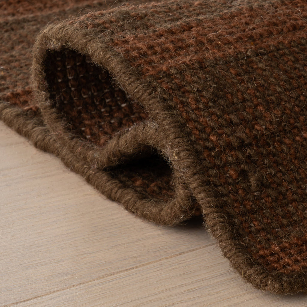 Oriya Wool Modern Transitional Rug | Rust