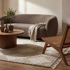 Aylin Diamond Tasseled Rug | Beige