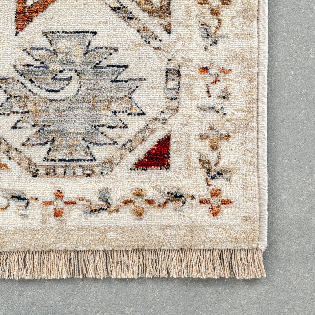Aleena Persian Fringed Rug | Beige