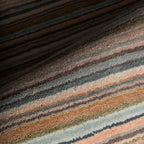 Brindle Stripe Hand Loom Knotted Wool Rug | Clay