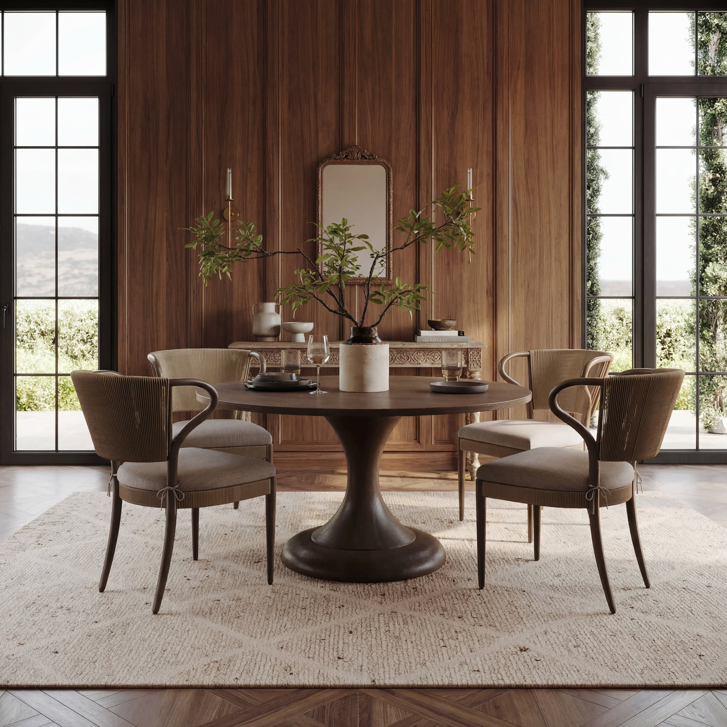 Afra Trellis Bohemian Hand Tufted Wool Rug | Sand Main image
