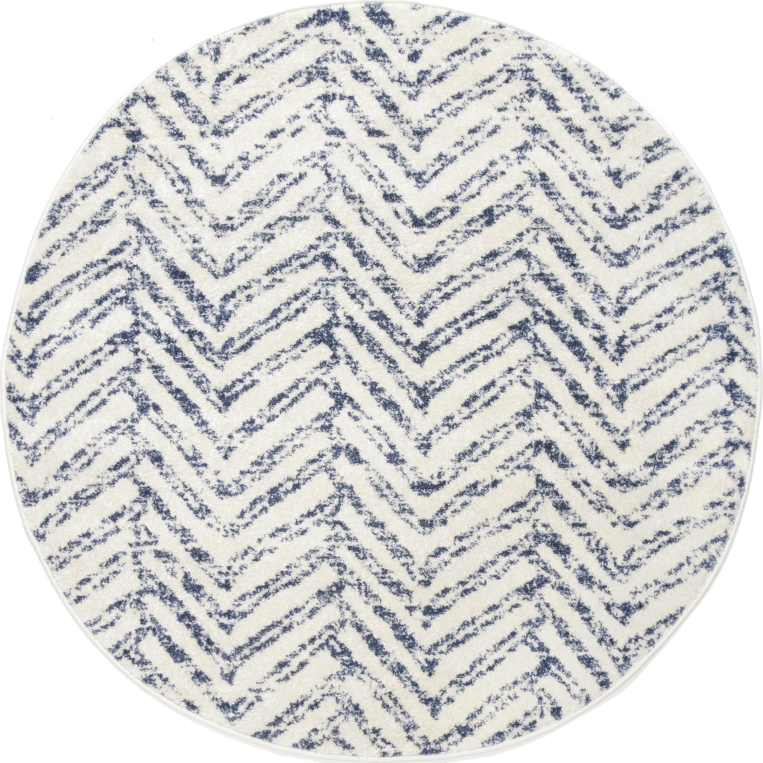 Antique Chevron Rug | Blue