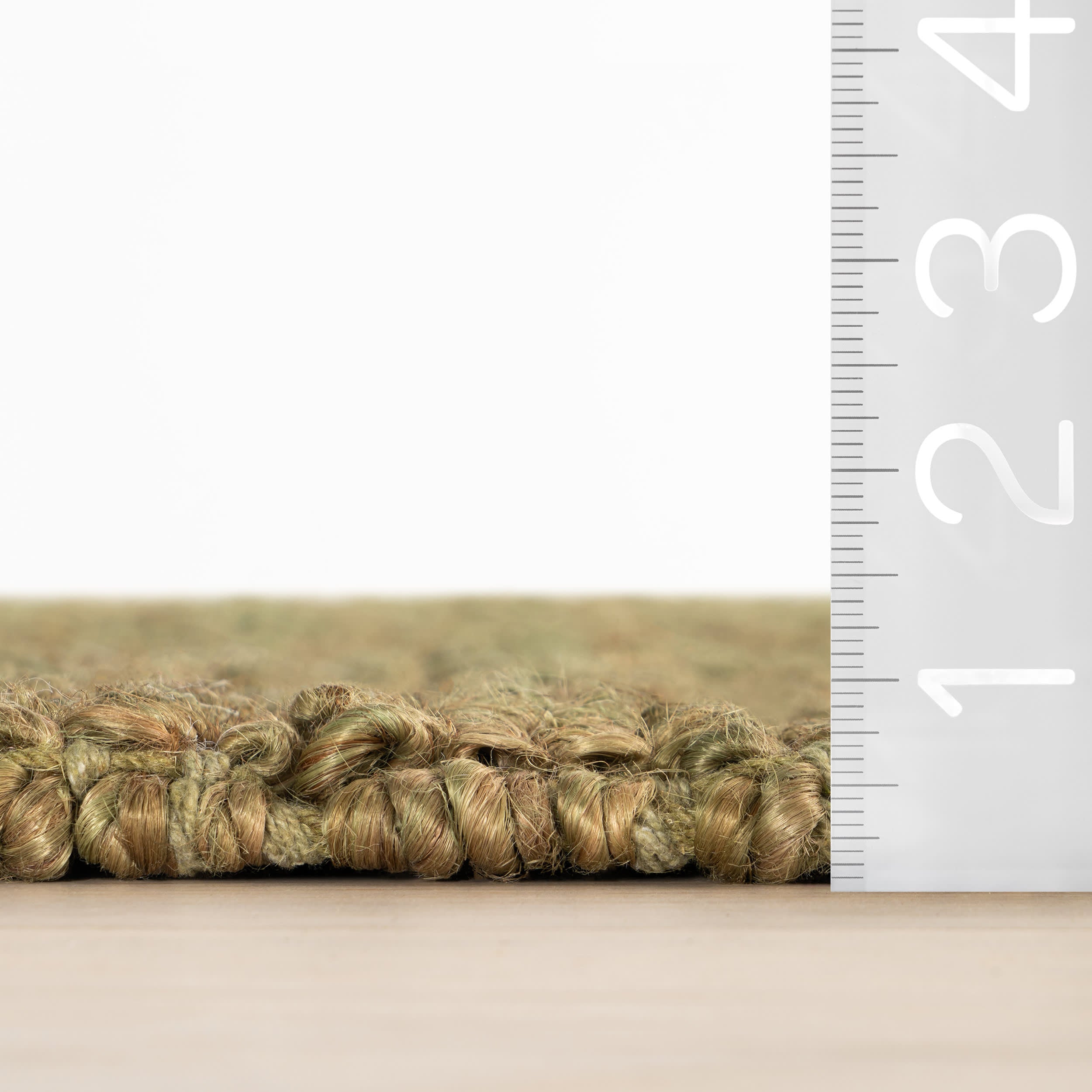 Varnu Textured Handmade Jute Rug | Green