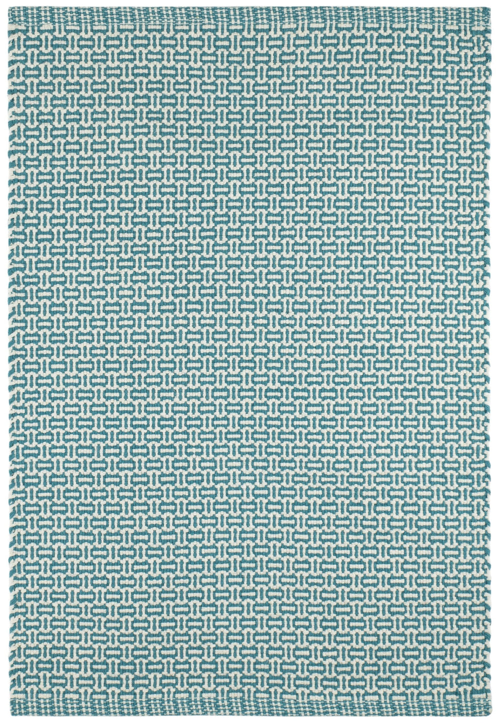 Miss Muffet Handwoven Cotton Rug | Teal