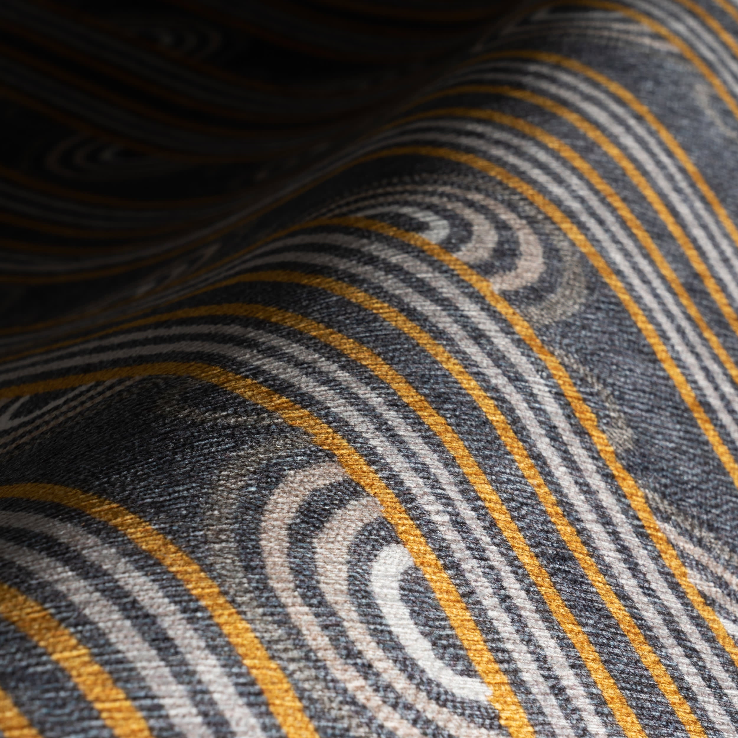 Button Machine Washable Rug | Grey