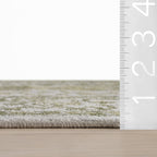Charlisa Washable Faded Snowflake Rug | Green
