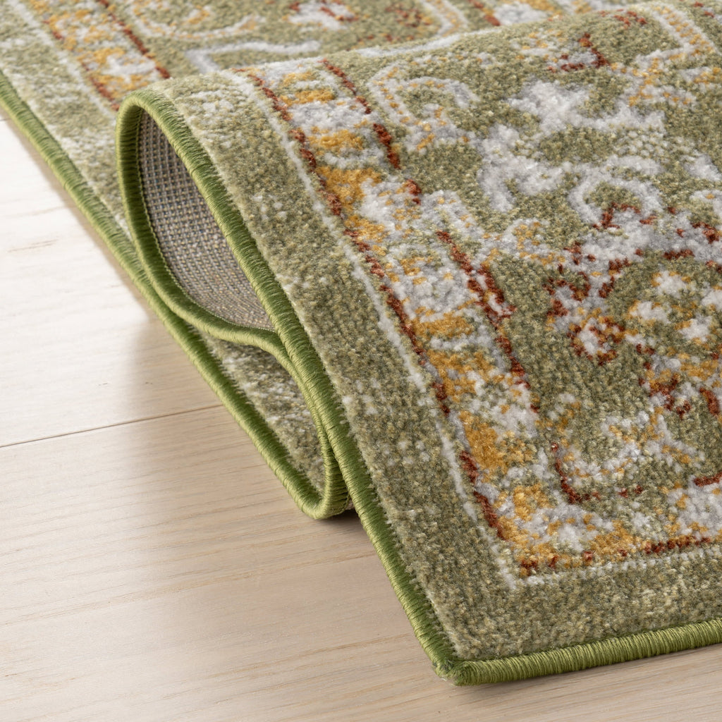 Lianna Washable Vines Rug | Green